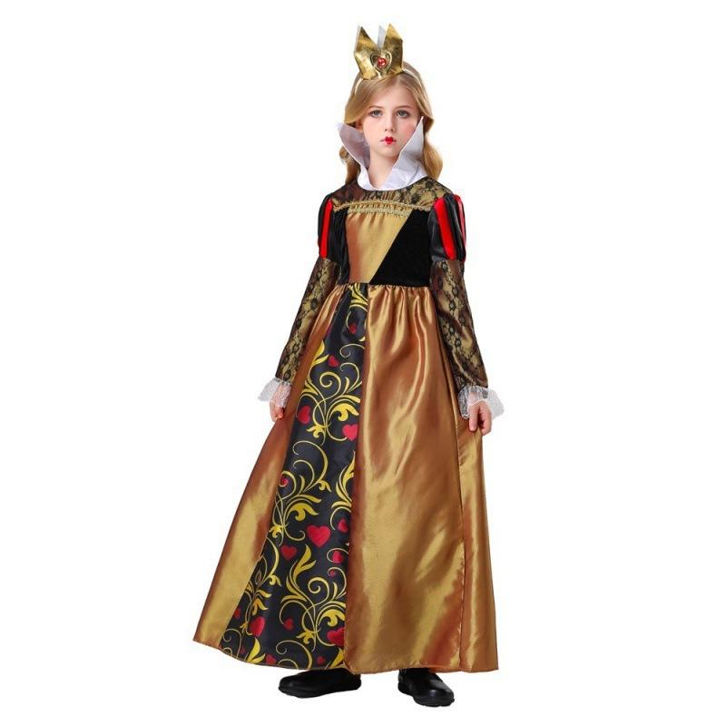 Halloween Kostüm Rote Königin Prinzessinnenkleid Festival Auftrittskostüm Deluxe Königinnenkleid Kleid