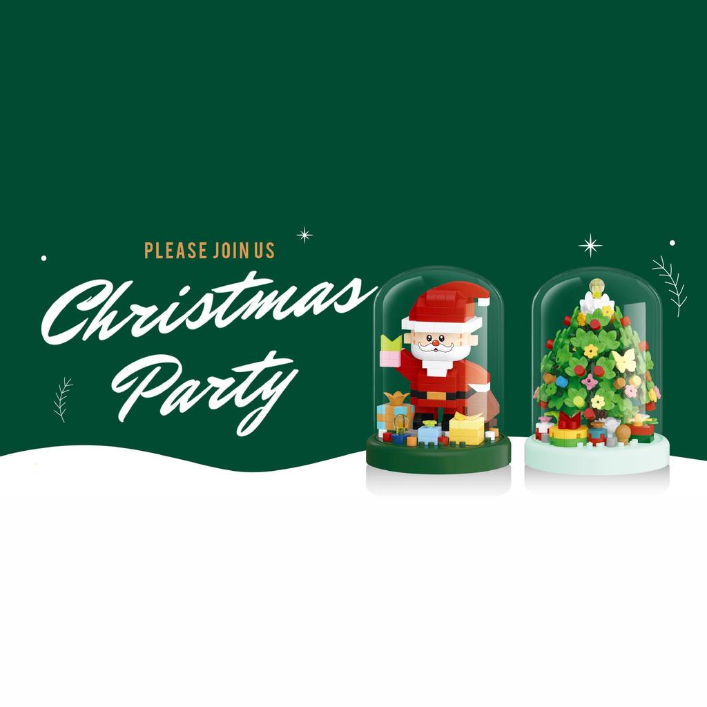 Santa Claus Building Blocks Small Particles Assembled Educational Leisure Toys Ornaments Snowman Christmas Tree Christmas Gifts