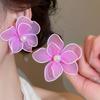 Iron Wire Women Floral Ear Studs Big Floral Ladies Stud Earrings  Party Gift