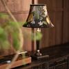 Luxury Mid-Century French Wabi-Sabi Lamp: Retro Embroidered Table Light for Living Room or Bedroom