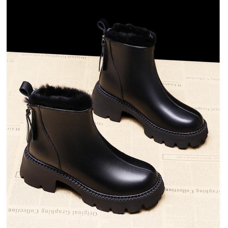 

Snow boots 2024 new winter shoes women s shoes winter winter velvet two cotton shoes thickened warm snow cotton boots 40 чорний