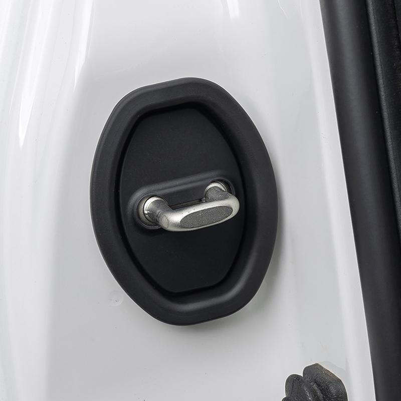 Car Door Lock Protection Pad Silicone Sound-reducing Shock-absorbing Door Lock Protection Cover Universal Door Lock Rubber Sleeve for Car Models