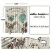 1pc Vintage Teal Poppy & Butterfly Curtain, Birds & Quote, Polyester, 70x70 Inch, 12 Hooks, Nature-Inspired Bath Accessory