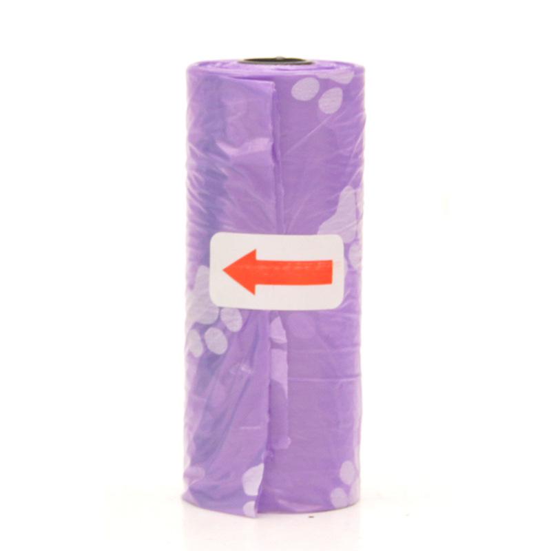 1 Roll Dog Poop Bag Pet Supply Litter Bag Printing Cat Dog Poop Biodegradable Bag Outdoor Home Clean Refill Garbage Bag