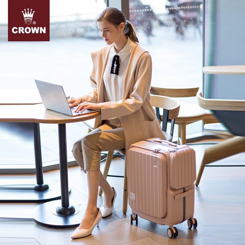 

CROWN Multi-functional Front-Opening Carry-On Suitcase 20 inch