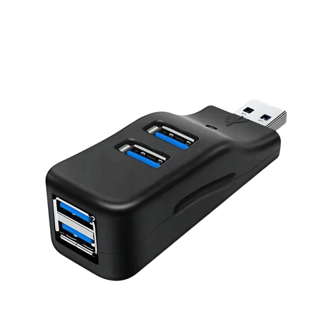 

4 Ports USB-C Adapter Mini Size High Speed Reader High Speed USB 3.0 HUB Laptop Use чёрный