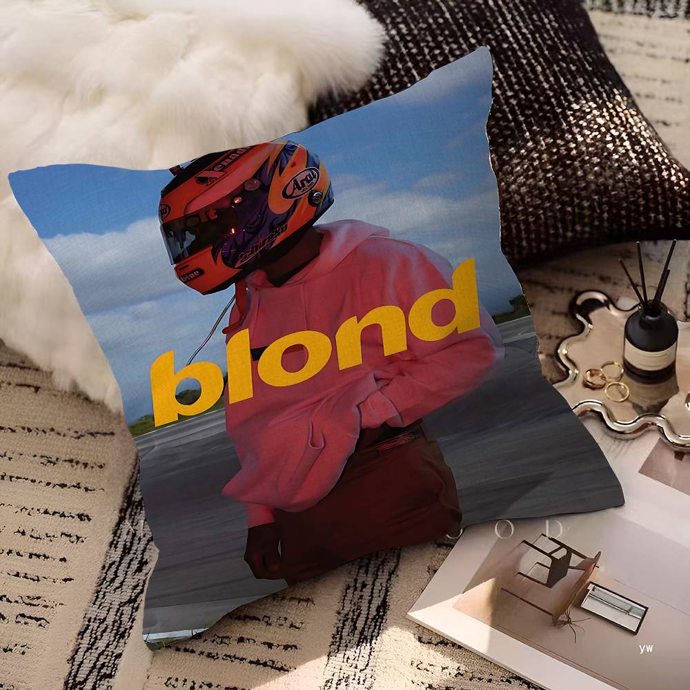 Frank Ocean Blond Album Cushion Cover Inches Farmhouse Decor Home Throw Pillow Covers For Couch Decorations 12x12Inch