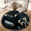 1pc The Vampire Diaries4 Design Printed Area Round Carpet for Bedroom Living Room Home Decor Rugs Mat Non Slip Mat Rug for Bedside