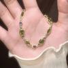Wizard of Oz Green Flash Diamond Bracelet Women's Light Luxury Temperament Niche High-end Sense Exquisite Super Flash Olive Green Jewelry