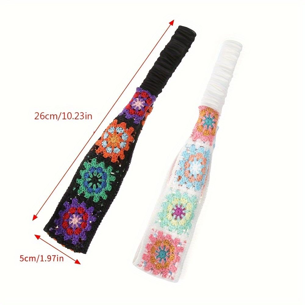 [Stretch Crochet Flower Headband] Crochet Flower Stretch Headband, Women's Knitted Plum Blossom Elastic Hair Bands for Women's Daily Life Dating Party