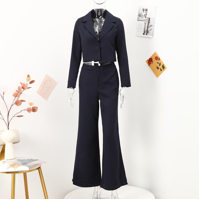 Элегантный короткий топ с брюками — фото 13