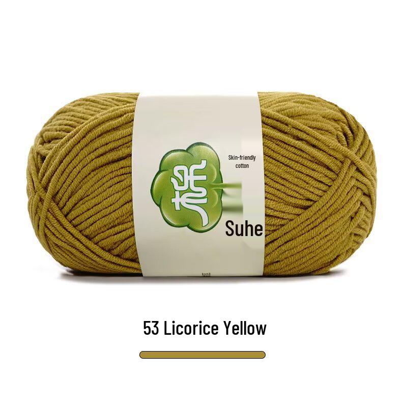 Combed Milk Cotton 5-Strand Yarn Pack for Hand-Knitted Scarves, Medium Thick, DIY Blanket Knitting, Crochet Material.