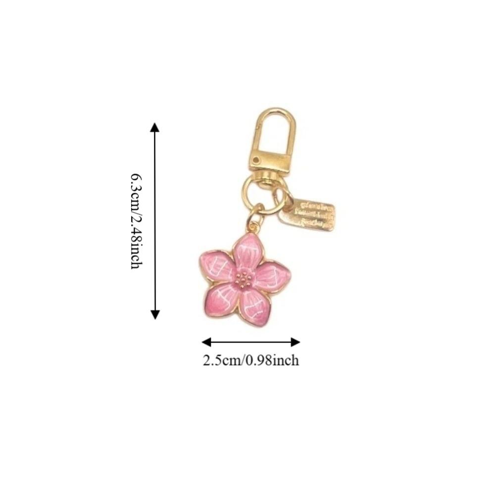 Cute Flower Pendant Ornaments Bag Hanging Funny Cherry Blossom Keychain Backpack Accessory