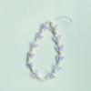 Anti-Lost Design Phone Chain Strap Plastic Pearl Beads Butterfly Phone Charm  For All Phone Case
