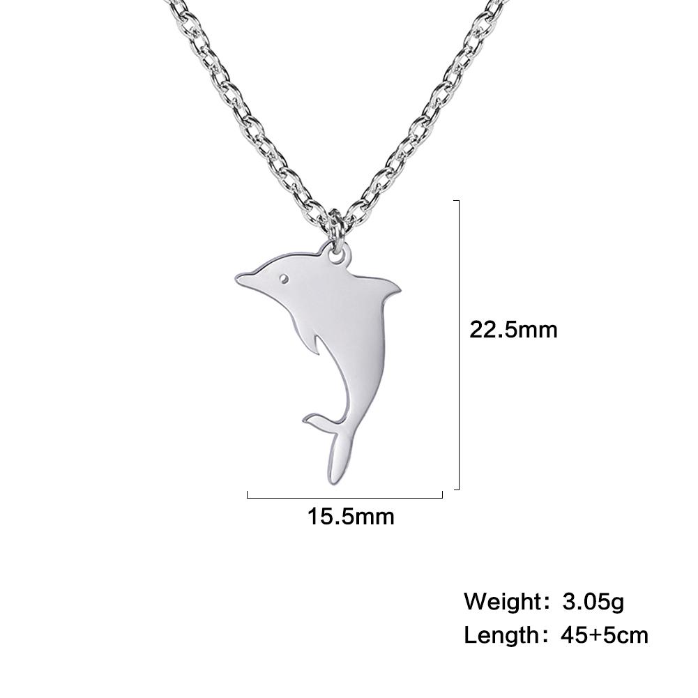 Xiaomi Skyrim Stainless Steel Animal Choker Necklace Dog Cat Dolphin Penguin Seahorse Pendant Necklaces Jewelry Gift for Women
