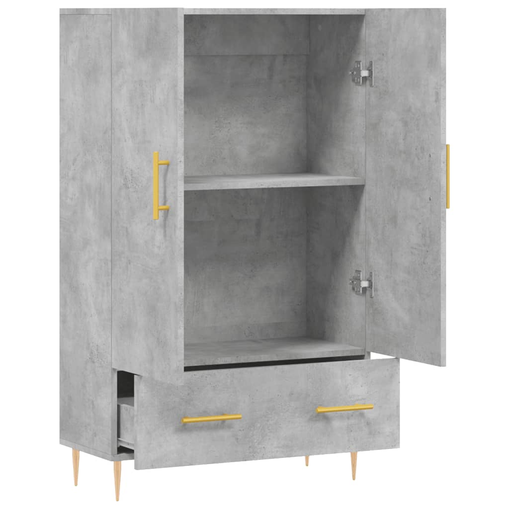 Highboard Concrete Grey 69.5 X 31 X 115 Cm Particleboard