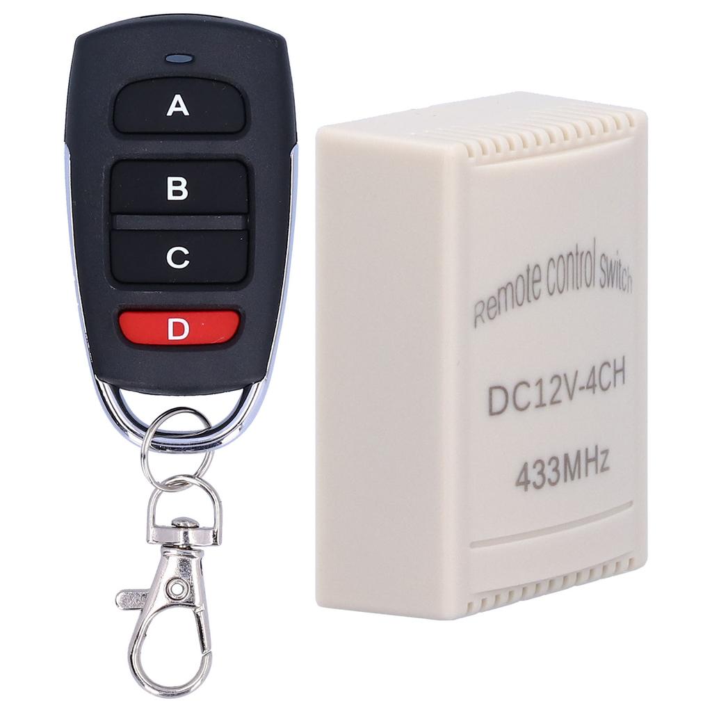 433Mhz 12V Garage Door Remote Control Opener 4CH Wireless Relay Transmitter Receiver Module Kit