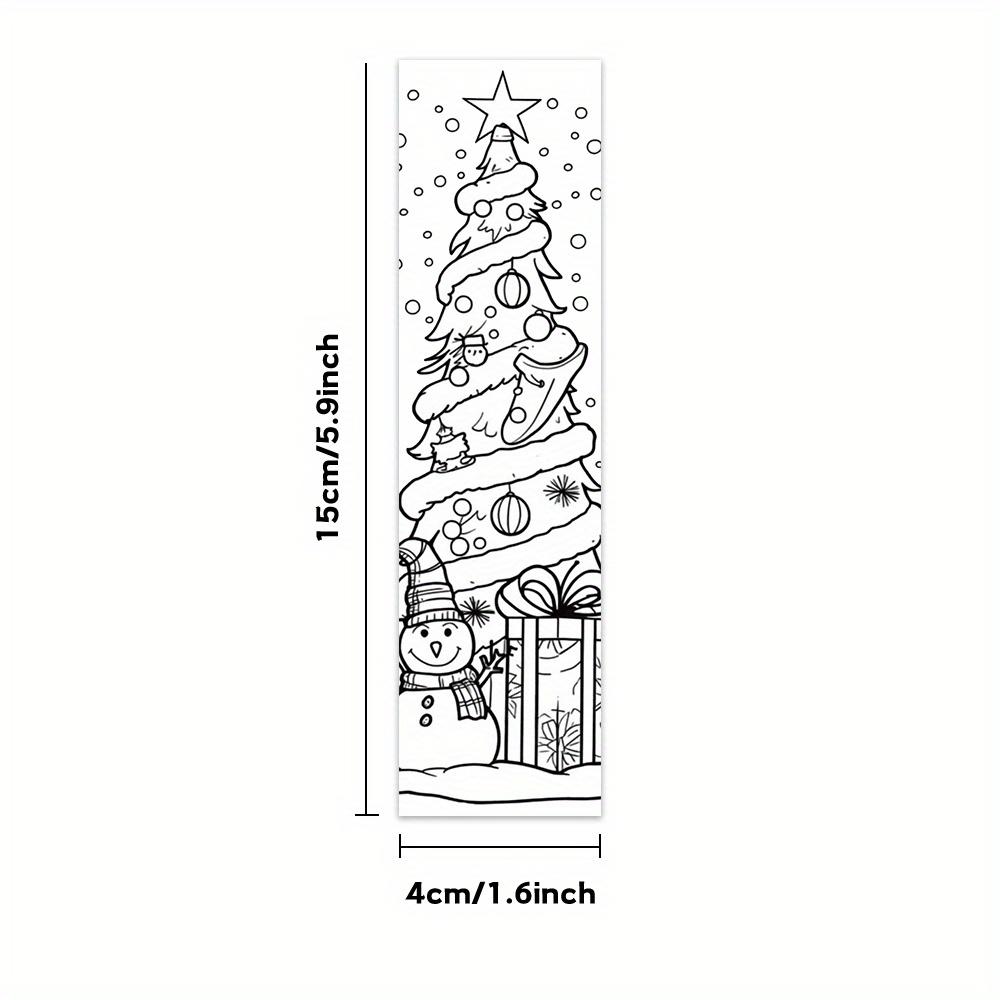 32pcs Christmas Cartoon Bookmarks, Minimalist Line Art Style, Unique and Exquisite DIY Decorative Page Markers