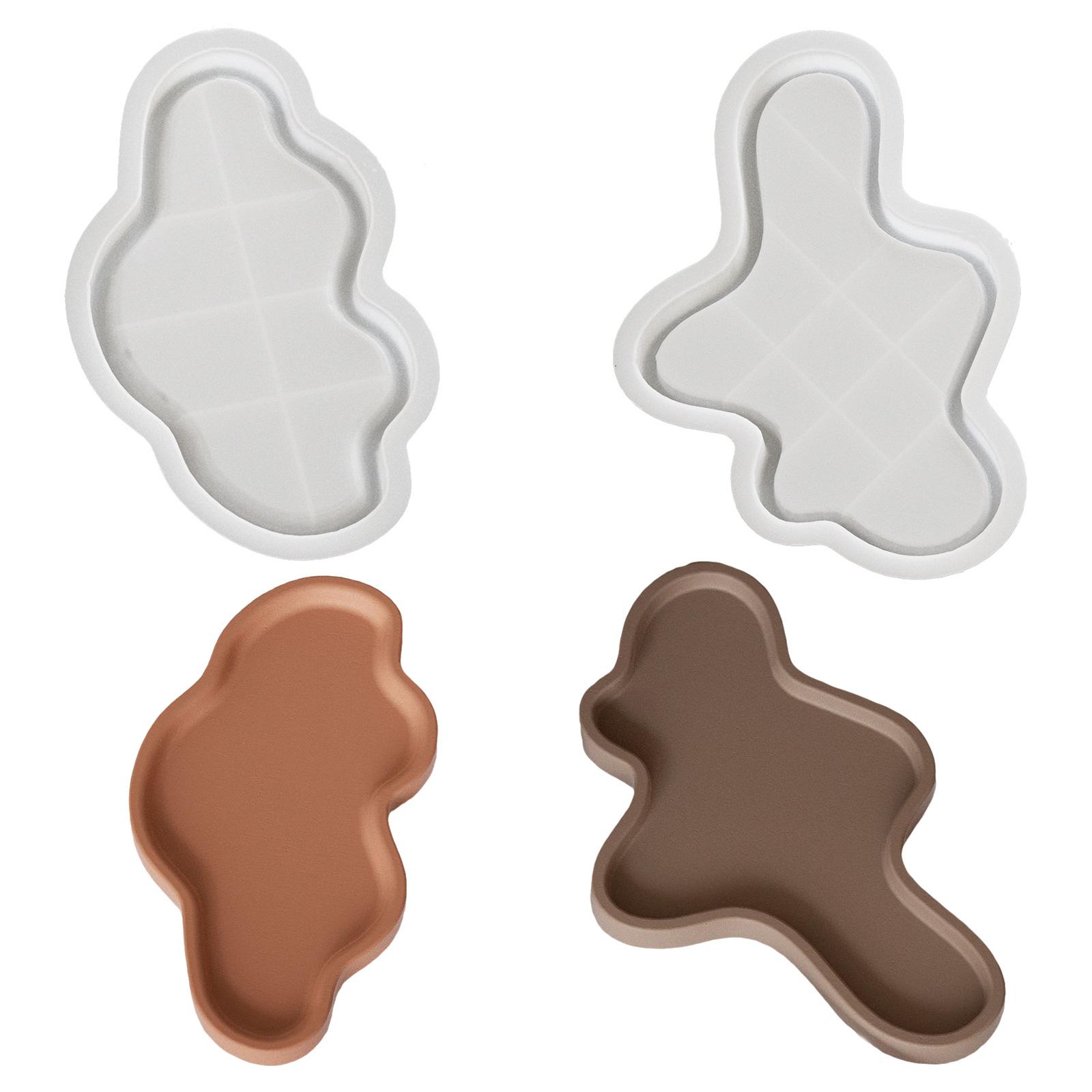 

Многоцелевой большой овальный поднос из смолы, формы, прочный силиконовый домашний аксессуар, портативный для бетонных тарелок, товаров для рукоделия A