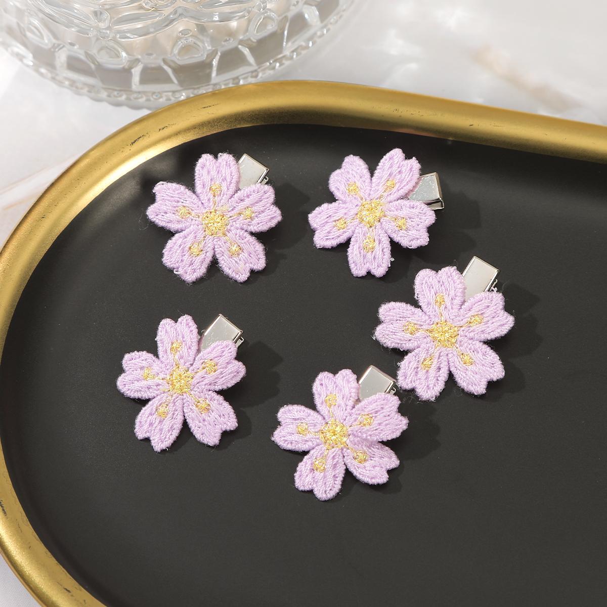 

5 шт./набор Цветочная заколка для волос Вязание Корейская боковая заколка Заколка для хвостика Милые головные уборы для девочек Стайлинг Аксессуары для заплетенных волос