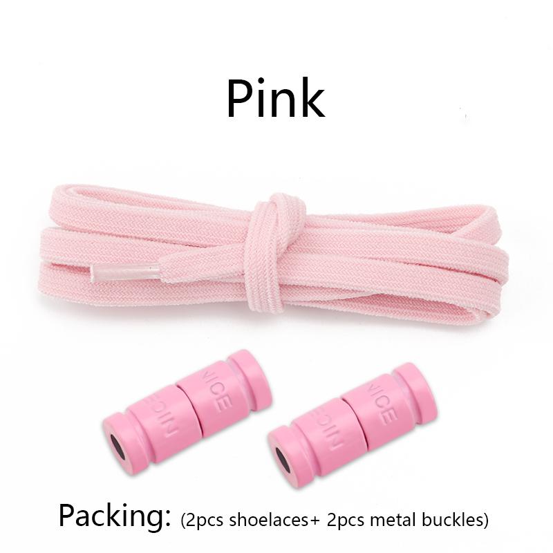 No Tie Shoe laces Elastic Laces Sneakers Colorful Capsule Lock Shoelaces Without ties Kids Adult 0.6cm Flat Shoelace for Shoes