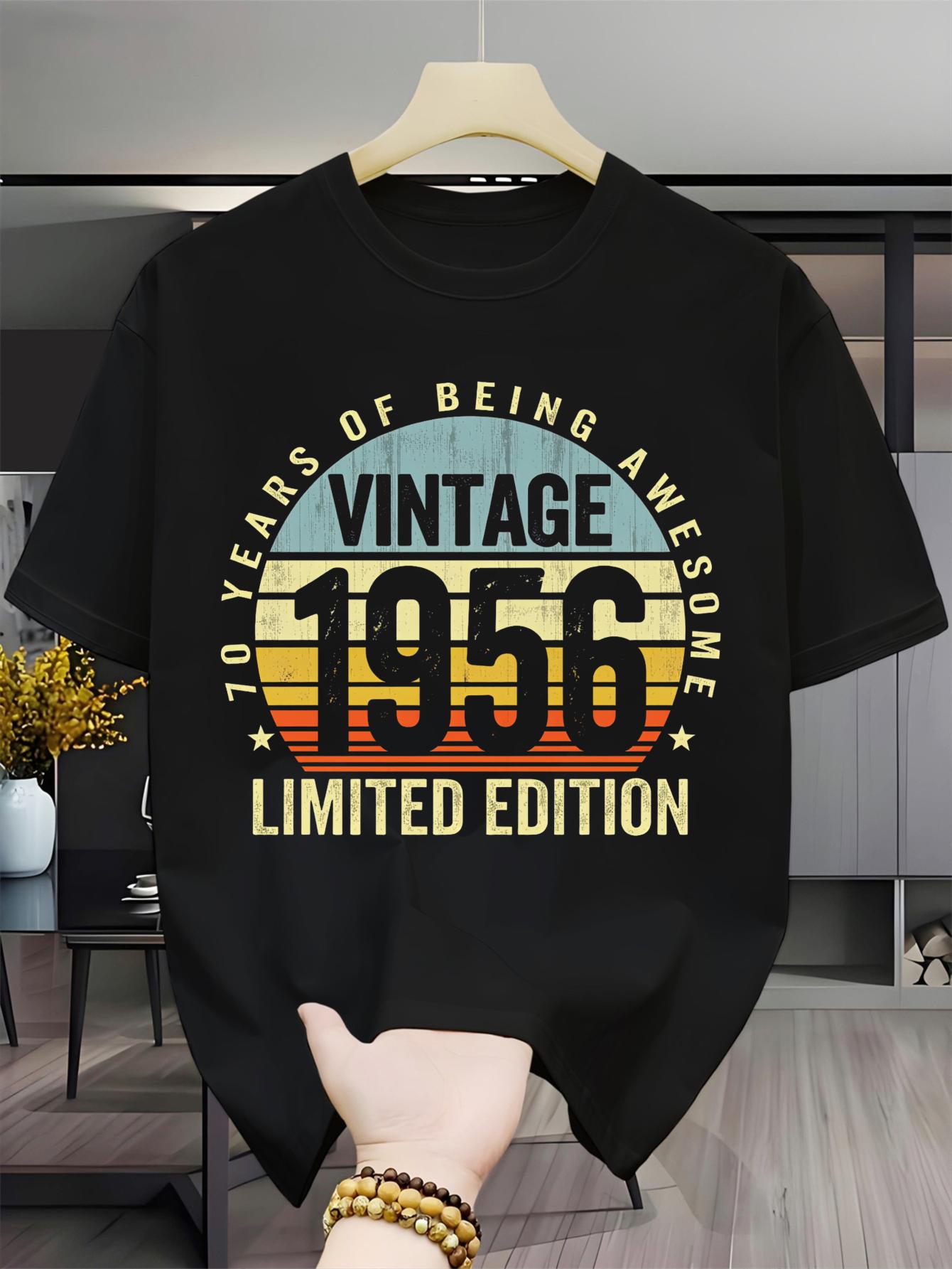 1956 Born Men S 70Th Birthday Gift - 70Th Anniversary T-Shirt with Born in 1956 XXXL