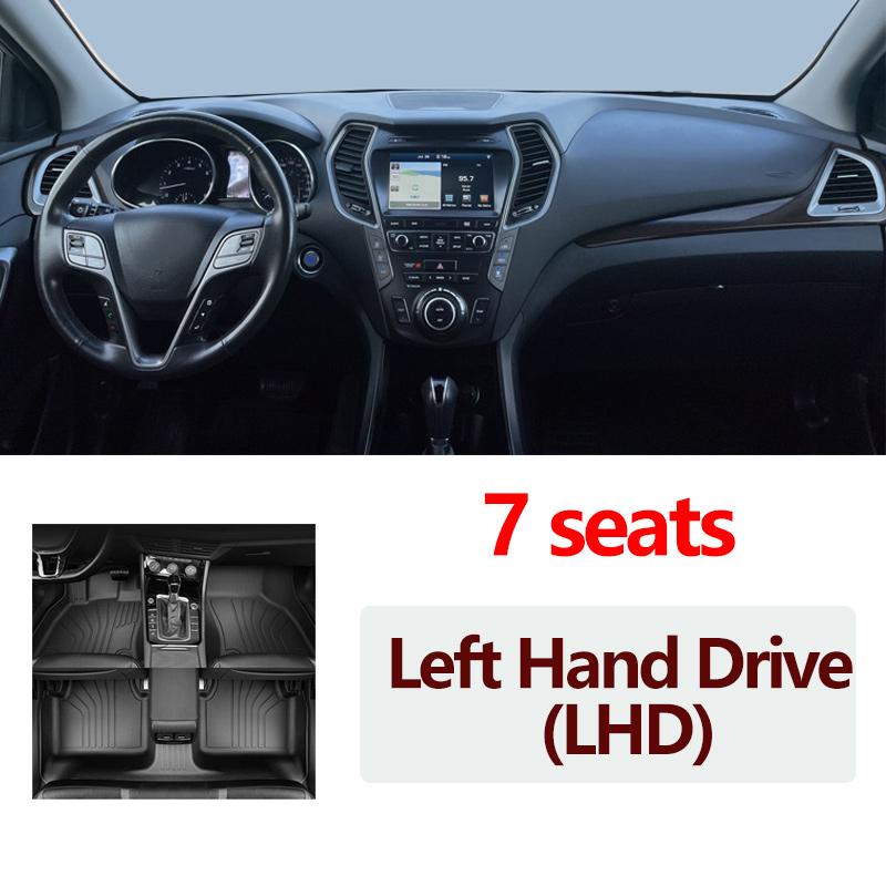 LHD For Hyundai Santa Fe Sport DM SWB 2013~2018 2015 TPE Car Floor Mat Anti-dirty Foot Tray Liner Carpet Interior Accessories