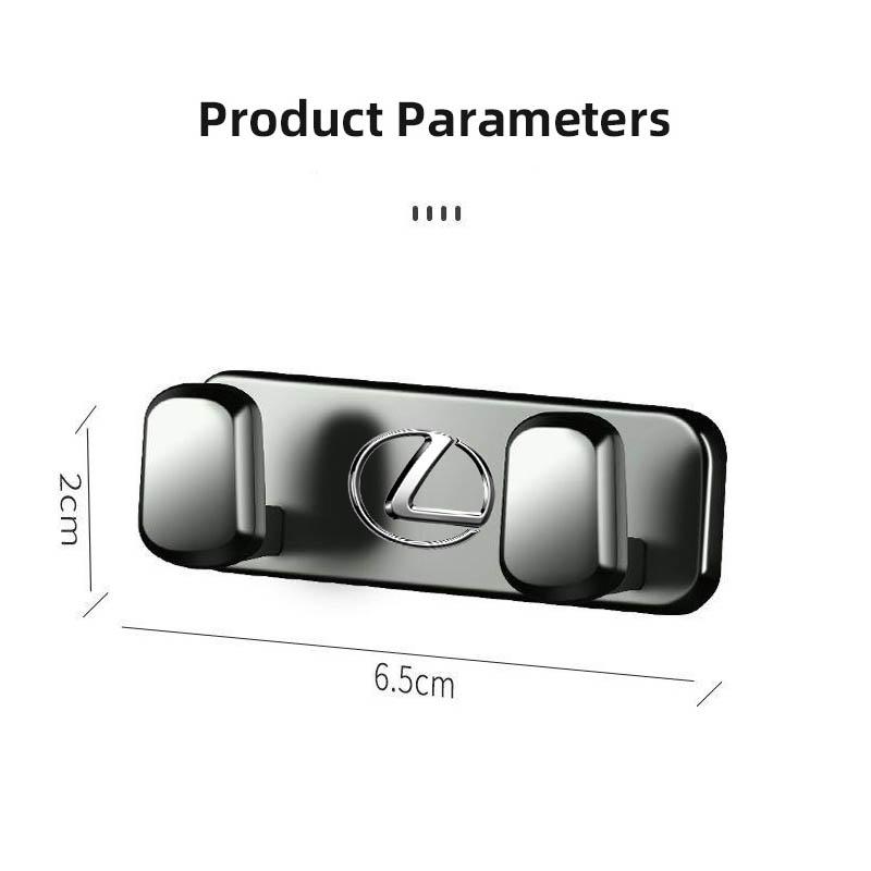 Car Logo Double Hooks Storage Hanging Holder Accessories For Lexus F SPORT GX460 Ct200h IS250 ES 220D IS200 Fsport GS GX IS LS