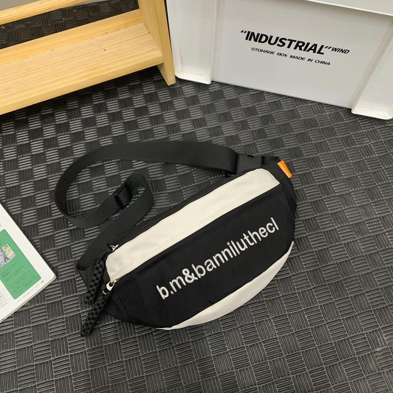 Chest Bag Men Women's Crossbody Bag Waist Bag Student Embroidered Satchel