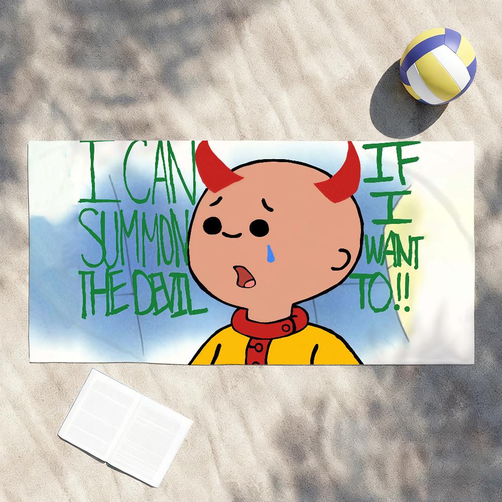 Cartoon cute C-Caillou Towel Drying Bath Towel Applicable To Light Swimming Camping Yoga Beach Out