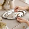 Mirror-Polished Silver Tray Elegant for Tabletop Entertaining, Everyday Home Use