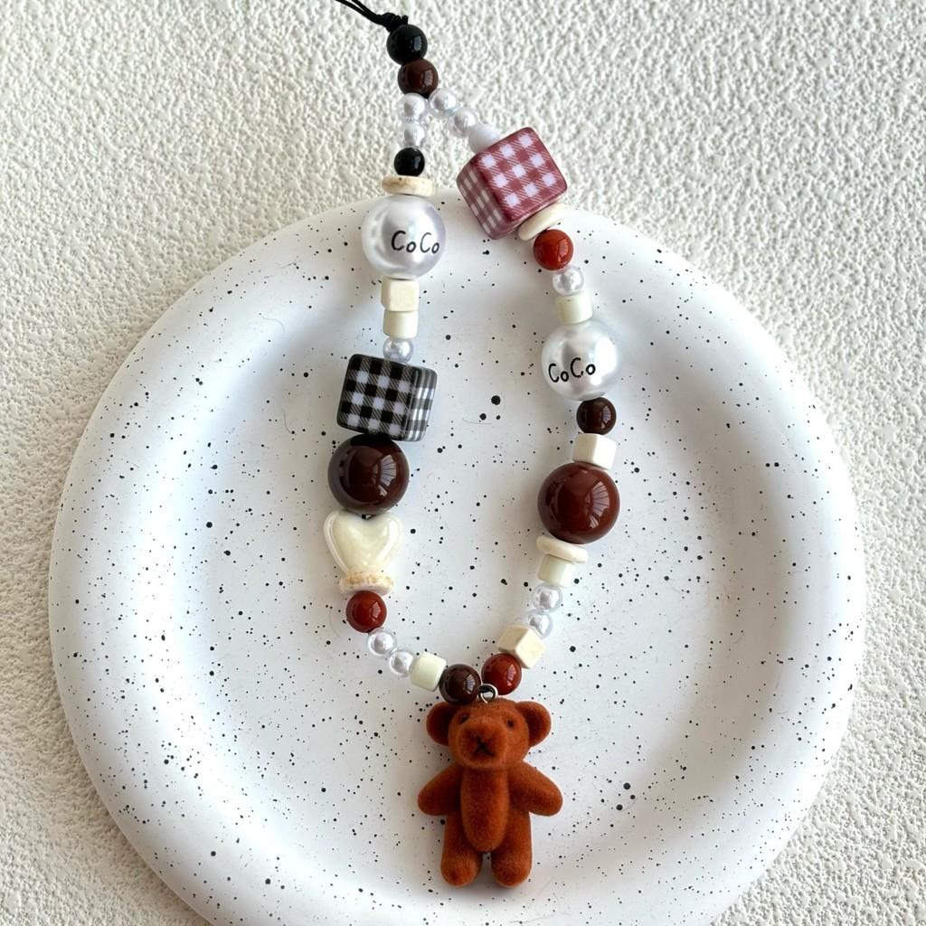 Cartoon Teddy Bear Phone Lanyard Pvc Handmade For Kids And Teens
