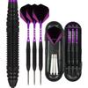 23g Shockproof Aluminum Alloy Competition Darts Set (3 Darts) with Oval Plastic Case - Electrophoretic Black (96g Total)