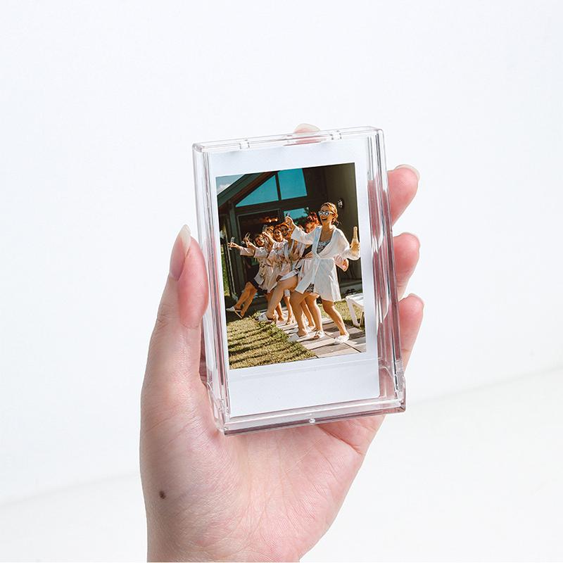 

Прозрачный бокс для хранения фотопленки 3 дюйма Чехол для фото instant-камеры для Fujifilm Instax Mini 12/11/9/8/7 с ремешком чистый