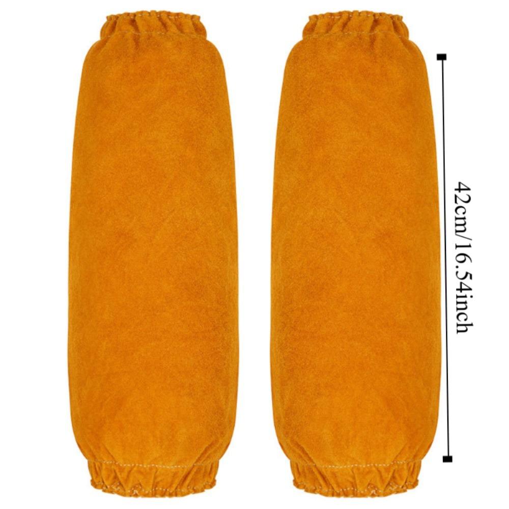 Soft Arm Protection Sleeves Cowhide Leather Welding Work Sleeve Welding Supplies