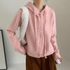 Real Shot Hooded Fashion Loose Knitted Cardigan Autumn and Winter New Lazy Style Solid Color Versatile Outer Wear Thickened Sweater Women