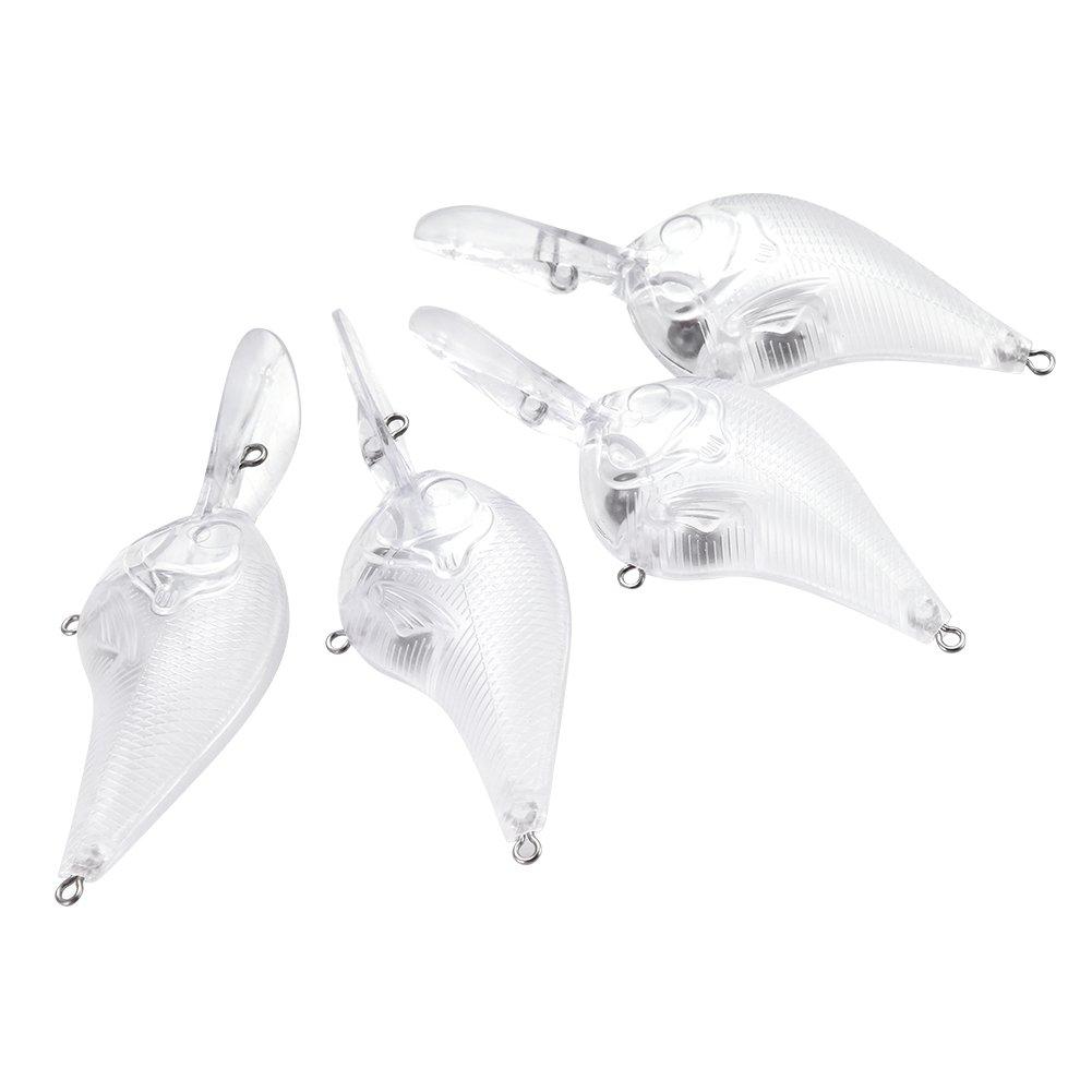 Pack of 10 Unpainted Artificial Bait Fishing Lure Crankbait Blank