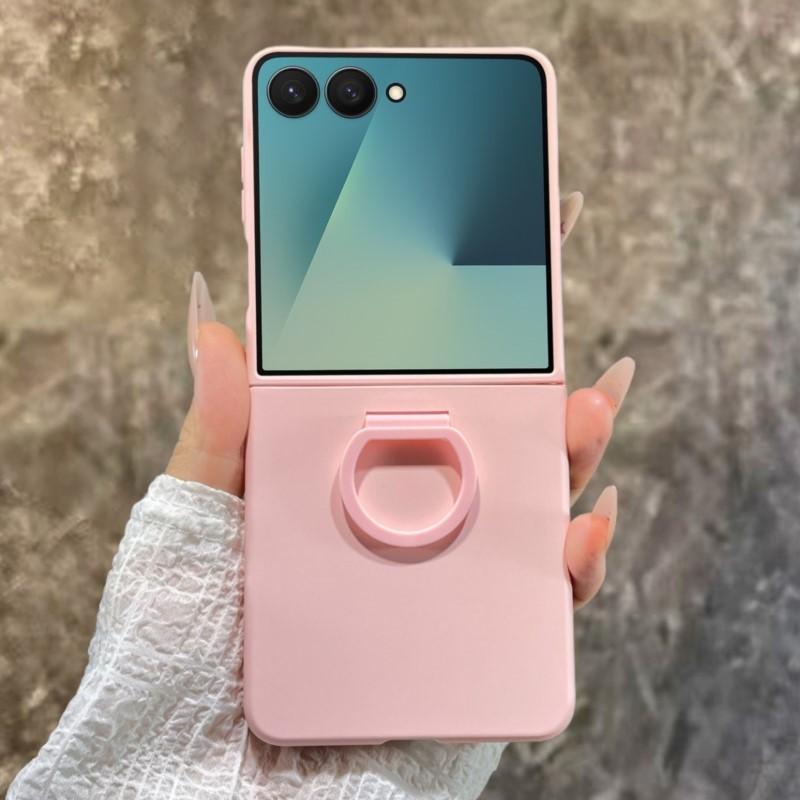 Matte Farbe Fingerringhalter Hülle Für Samsung Galaxy Z Flip 7 6 5 Schutz PC Hartschale Galaxy Z Flip 7 FE 7FE Rückseite