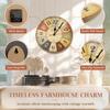 12 Inch Quartz Wall Clock Battery Operated Retro Wall Clock Colorful Wooden Wall Clock  For Home