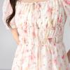 Aiyilian Women's French Floral Midi Dress