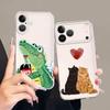 Cartoon-Krokodil-Hülle für iPhone 17 Pro Max 12 Mini 14 Plus 15 16 11 7 8 XR Air 13 Pro XS Max Weiche Handyhülle