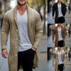 Woolen Trench Coat for Men Spring and Autumn Knit Cardigan Jacket Casual Overcoat