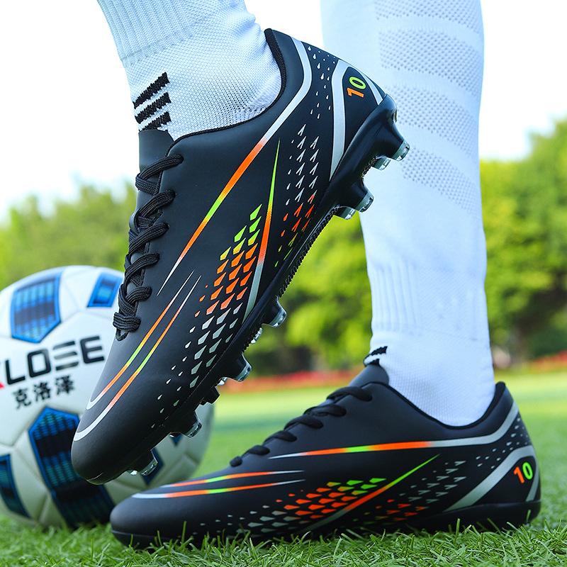 Football Shoes Boys and Girls Tf Broken Nails Artificial Turf AG Nails Youth Student Leather Foot School Training Shoes
