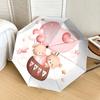 Heart-Shaped Hot Air Balloon Basket with Bears - Romantic Valentine's Day Gift for Fans, Travelers, Everyday Use, Foldable Umbrella Design,