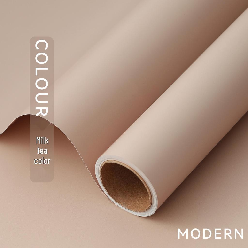 Korean Style Matte Floral Wrapping Paper - Morning Mist Roll, Skin-Feel, Waterproof.