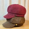 Big Head Duck Tongue Beret Women's Autumn and Winter Octagonal Hat Painter's Hat Japanese Retro Korean Style Small Newsboy Hat with A Face