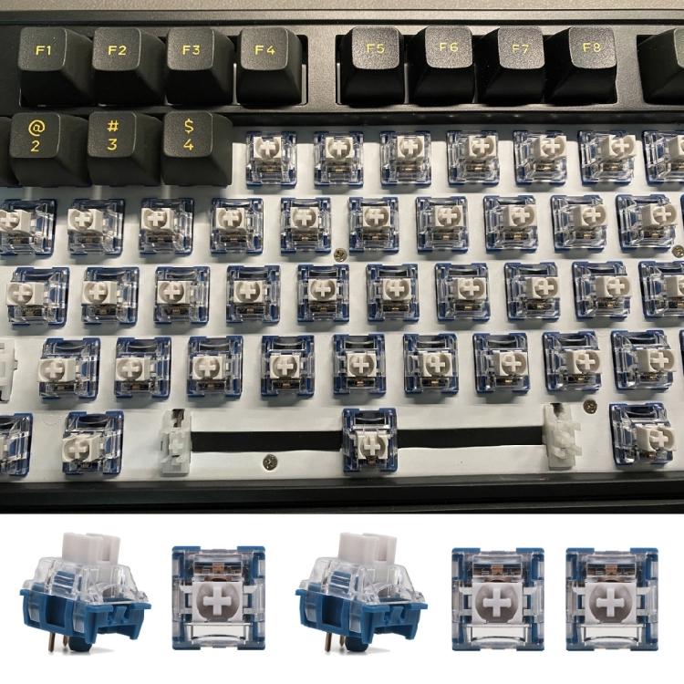 10Pcs Mechanical Keyboards TTCs Silence Bluish White V2V3 Switches 3Pin Lubricated Linears Switches