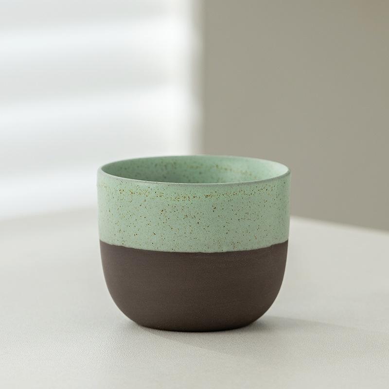 Japanese Ceramic Tea Cup Retro Matte Coarse Pottery Espresso Cups Handmade Coffee Ceramic Mug Drinkware Gift