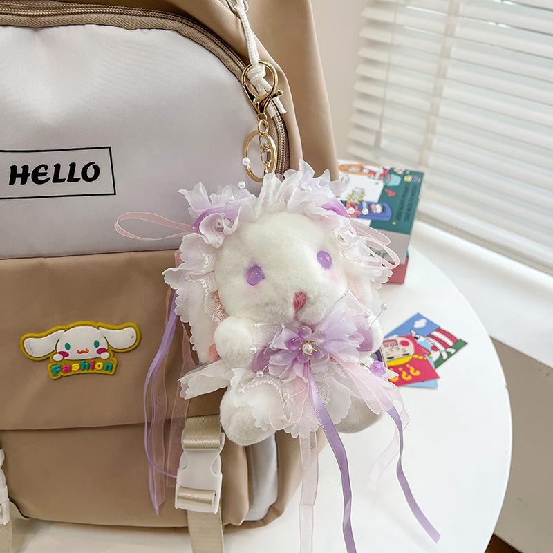 Super Cute Lolita Rabbit Plush Pendant for Best Friend Birthday Gift Sakura Rabbit Confession Doll Backpack Hanging Decoration