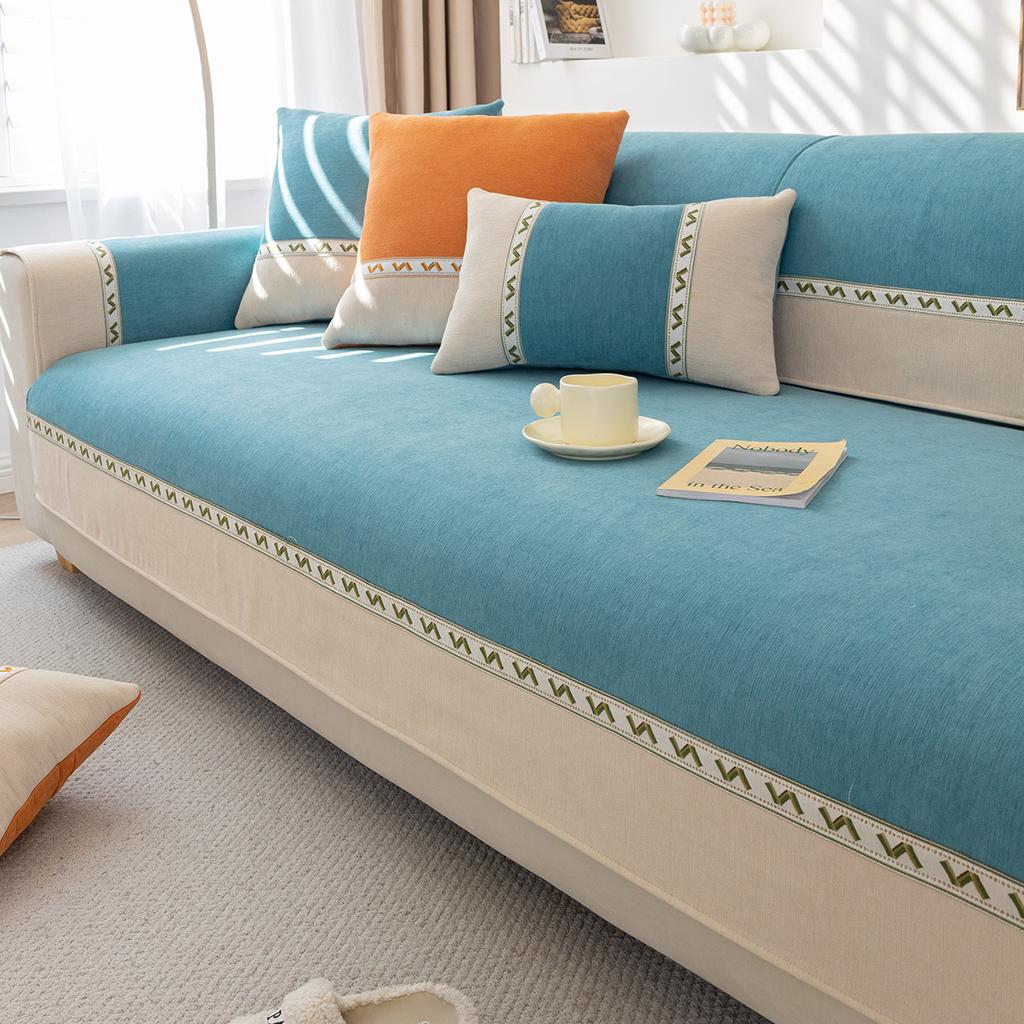Chenier Sofa Cushion Is Universal In All Seasons, Simple Non-slip Light Luxury Backrest, New Seat Cushion Cover Cover Cloth Towel